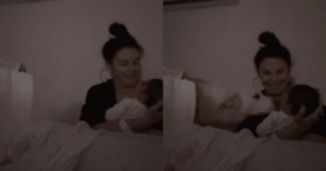 Loyal Pup Joins New Mom for an Unforgettable 3AM Baby
Moment